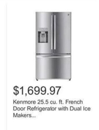 Costco Kenmore 25.5 cu. ft. French Door Refrigerator with Dual Ice Makers... offer