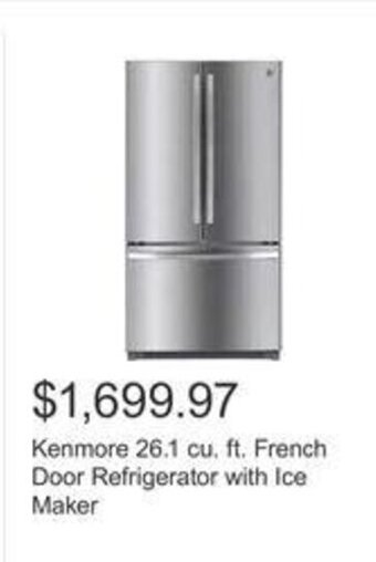 Costco Kenmore 26.1 cu. ft. French Door Refrigerator with Ice Maker offer