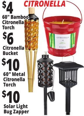 Ocean State Job Lot 60 woven bamboo torch with cap offer