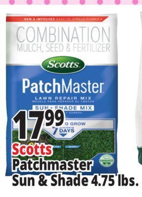 Ocean State Job Lot Scotts patchmaster sun & shade lawn repair mix, 4.75 lbs offer
