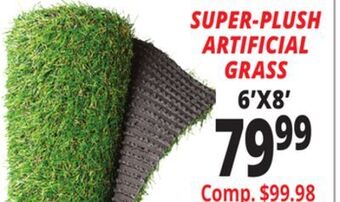 Ocean State Job Lot Super plush green artificial grass rug, 6' x 8' offer