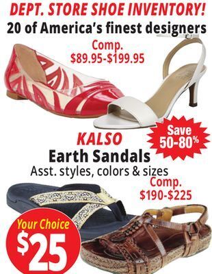Ocean State Job Lot Kalso earth sandals offer