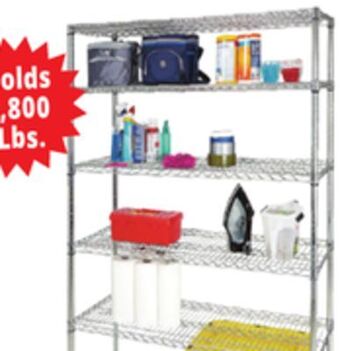 Ocean State Job Lot 6-tier heavy-duty adjustable wire shelving offer