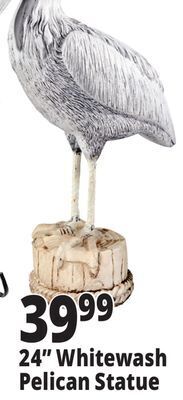 Ocean State Job Lot 24 whitewash pelican statue offer