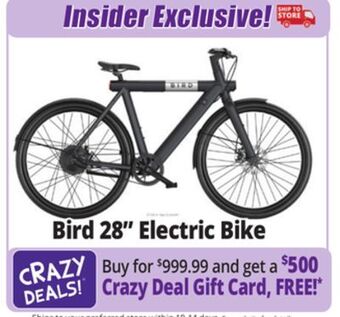 Ocean State Job Lot Bird 28 electric bike offer