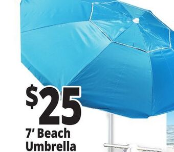 Ocean State Job Lot 7' fiberglass tilting beach umbrella offer