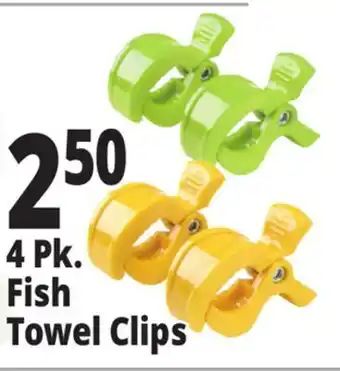 Ocean State Job Lot 4 pk. fish towel clips offer