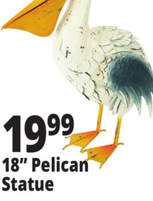 Ocean State Job Lot 18 pelican statue offer