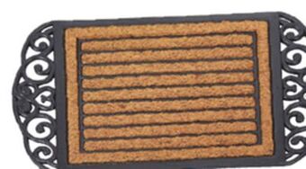Ocean State Job Lot 18x30 heavy-duty rubber/coir decorative doormat offer