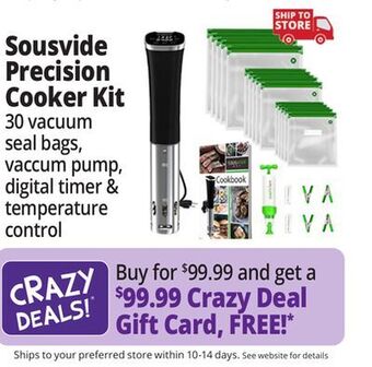 Ocean State Job Lot Sousvide art precision cooker kit offer