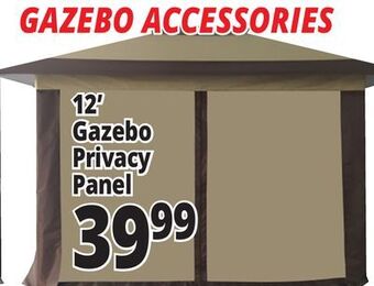 Ocean State Job Lot Gazebo privacy single panel with center zipper, 12' offer