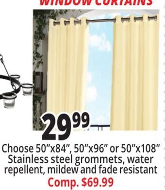 Ocean State Job Lot Outdoor single window curtains offer