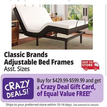 Ocean State Job Lot Adjustable bed bases offer