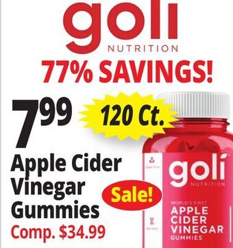 Ocean State Job Lot Goli apple cider vinegar gummy vitamins, 120 count offer