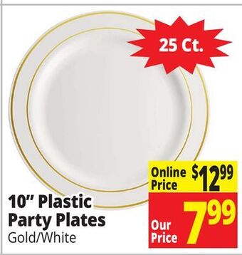 Ocean State Job Lot 10 plastic party plates offer
