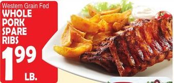 Bravo Supermarkets Whole pork spare ribs offer