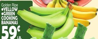 Bravo Supermarkets Yellow, green cooking bananas offer