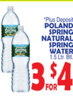 Bravo Supermarkets Poland spring natural spring water offer