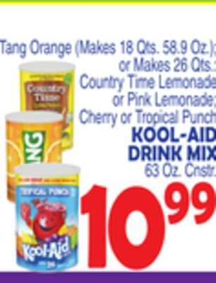 Bravo Supermarkets Kool-aid drink mix 63 oz. cnstr offer