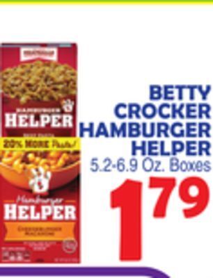 Bravo Supermarkets Betty crocker hamburger helper offer