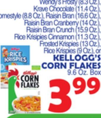Bravo Supermarkets Kellogg's corn flakes 9.6 oz. box offer