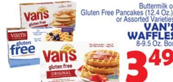 Bravo Supermarkets Van's waffles 8-9.5 oz. box offer