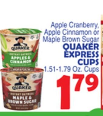 Bravo Supermarkets Quaker express cups offer