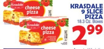Bravo Supermarkets Krasdale 9 slice pizza offer