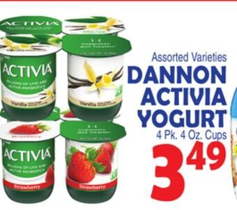Bravo Supermarkets Dannon activia yogurt offer