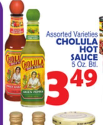 Bravo Supermarkets Cholula hot sauce offer