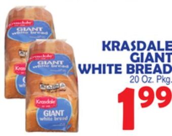 Bravo Supermarkets Krasdale giant white bread offer