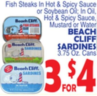 Bravo Supermarkets Beach cliff sardines offer