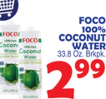 Bravo Supermarkets Foco 100% coconut water offer