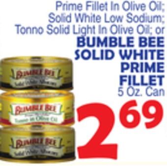 Bravo Supermarkets Bumble bee solid white prime fillet offer