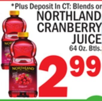 C Town Northland cranberry juice offer
