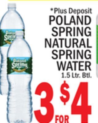 C Town Poland spring natural spring water offer