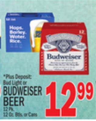 C Town Budweiser beer offer
