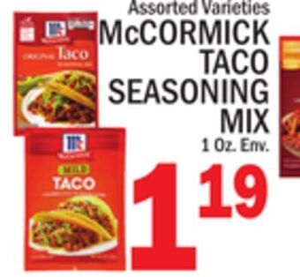 C Town Mccormick taco seasoning mix offer