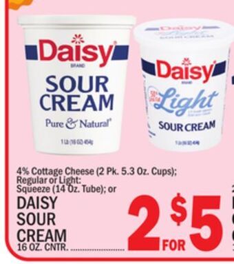 C Town Daisy sour cream 16 oz. cntr offer