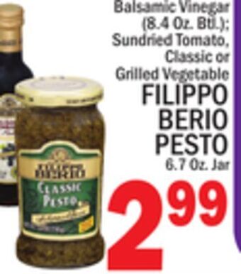 C Town Filippo berio pesto 6.7 oz. jar offer