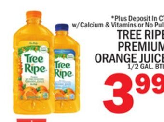 C Town Tree ripe premium orange juice offer
