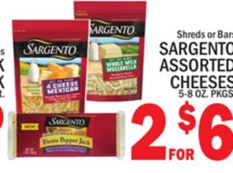 C Town Sargento assorted cheeses offer