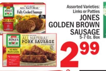 C Town Jones golden brown sausage offer