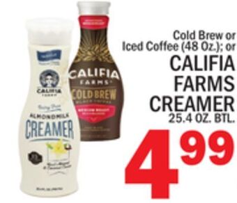 C Town Califia farms creamer 25.4 oz. btl offer