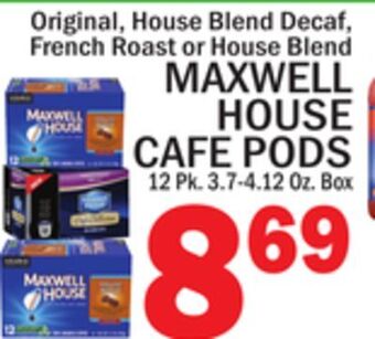 C Town Maxwell house cafe pods offer