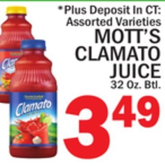 C Town Mott's clamato juice offer
