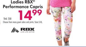 Boscov's Ladies rbx® performance capris offer