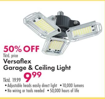 Boscov's Versaflex garage & ceiling light offer
