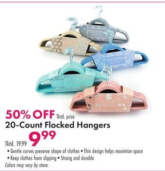 Boscov's 20-count flocked hangers offer
