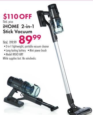 Boscov's Ihome 2-in-1 stick vacuum offer